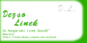 dezso linek business card